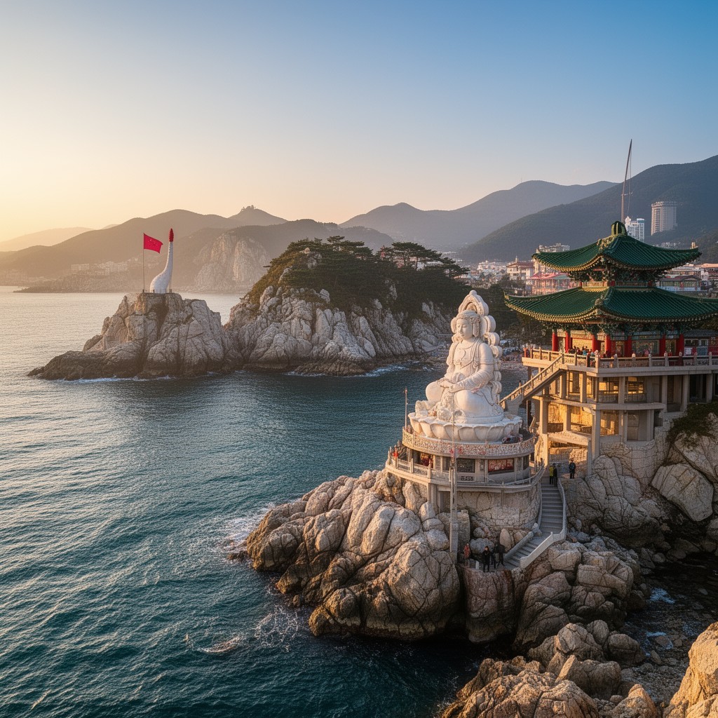 AI-generated illustration of Haedong Yonggungsa Temple