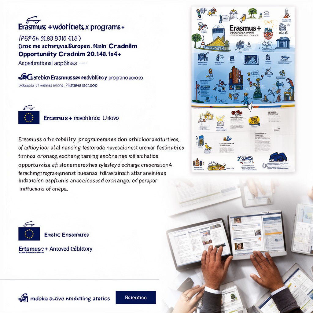 AI-generated illustration of Erasmus+ mobility programs
