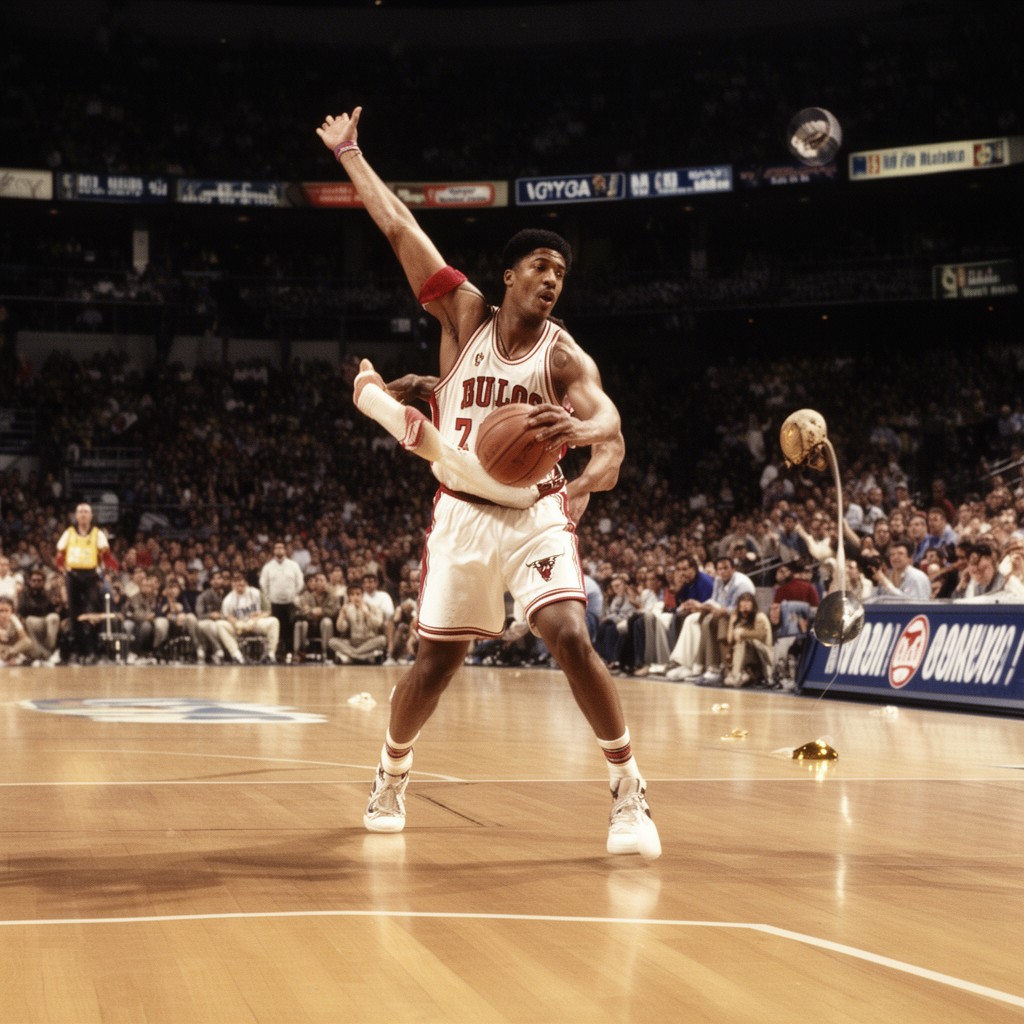 AI-generated illustration of 1995–96 NBA season