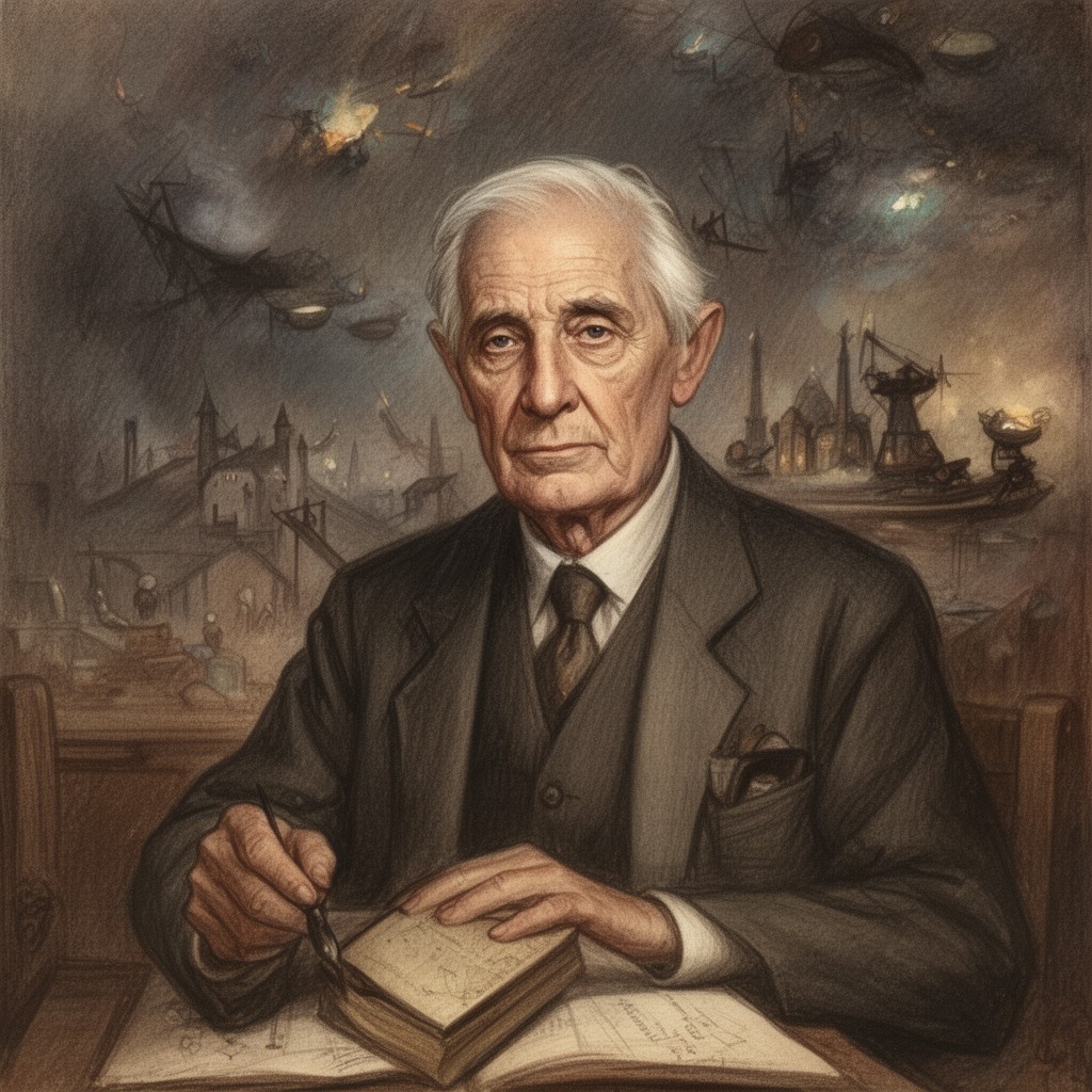 AI-generated illustration of J. R. R. Tolkien