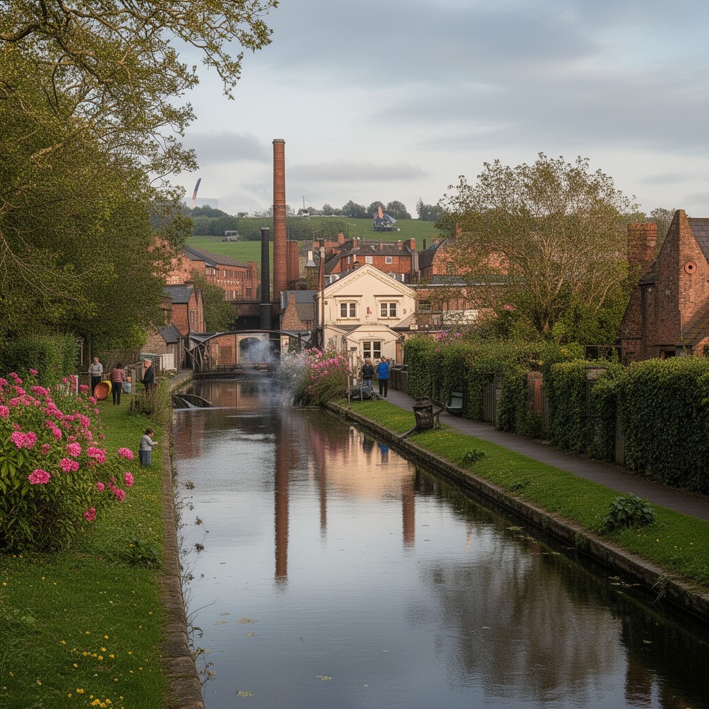 AI-generated illustration of Leeds and Liverpool Canal