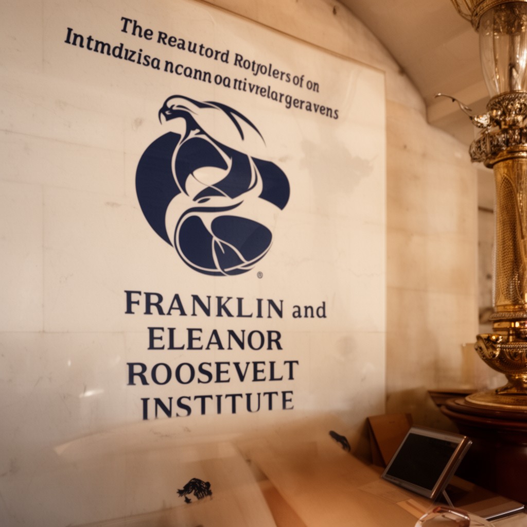 AI-generated illustration of Franklin and Eleanor Roosevelt Institute