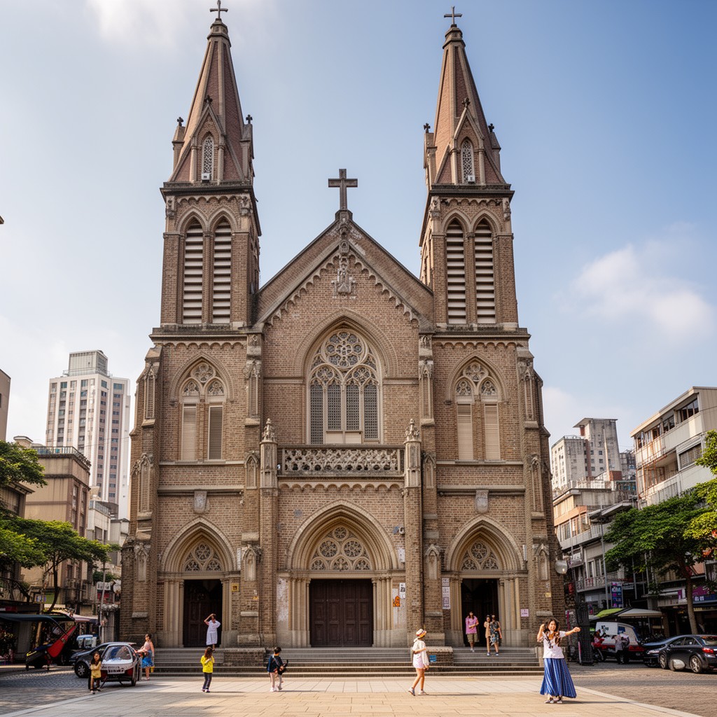 AI-generated illustration of St. John’s Cathedral, Taipei