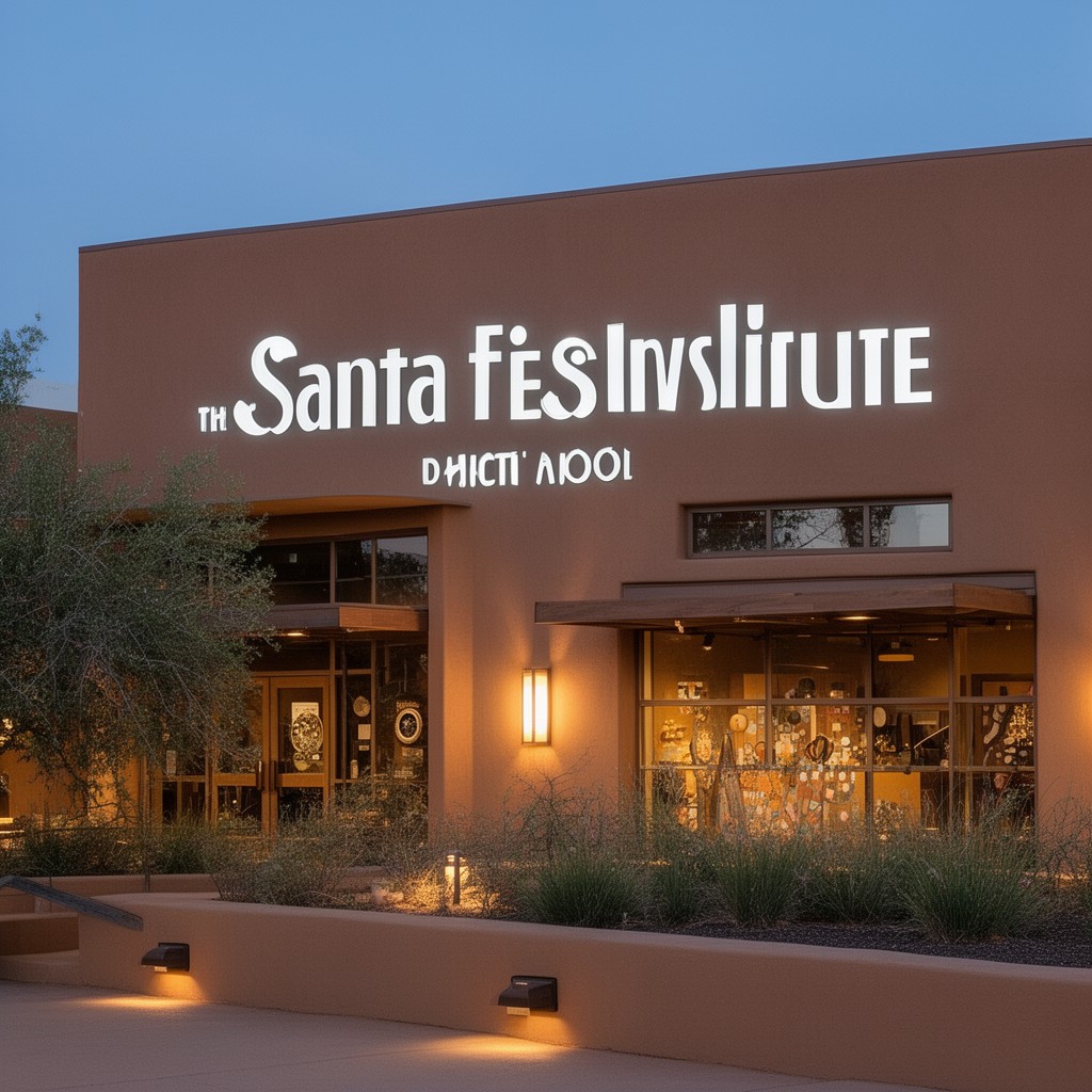 AI-generated illustration of Santa Fe Institute