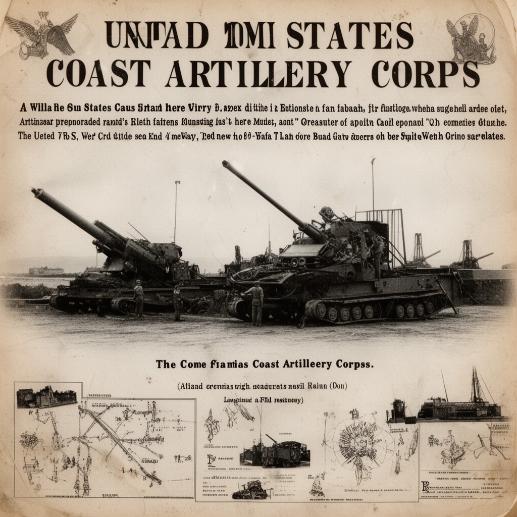 AI-generated illustration of United States Coast Artillery Corps