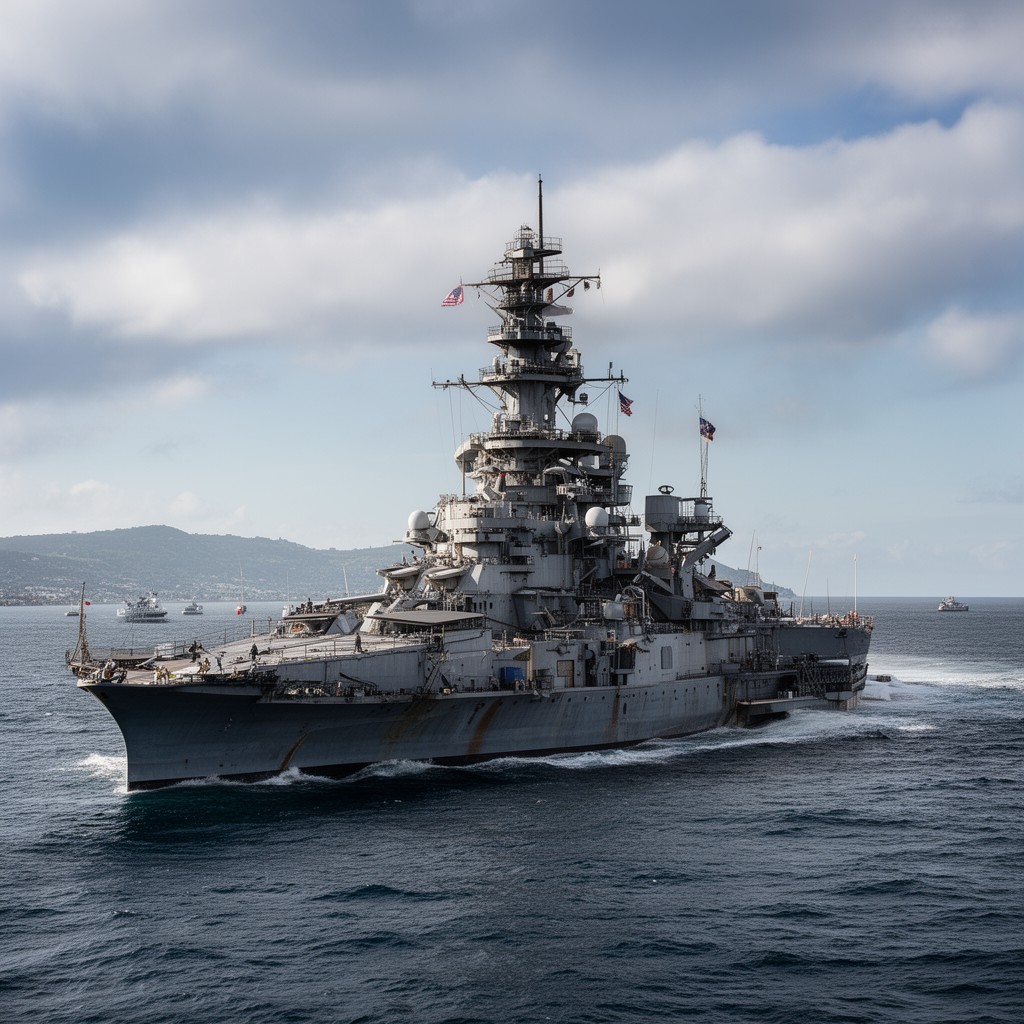 AI-generated illustration of USS Colorado (BB-45)
