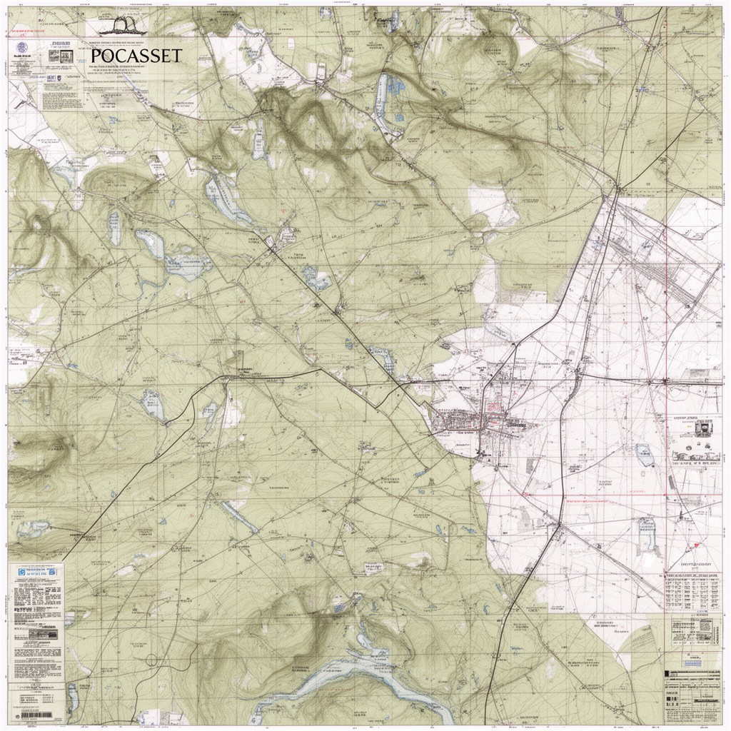 AI-generated illustration of USGS Pocasset quadrangle