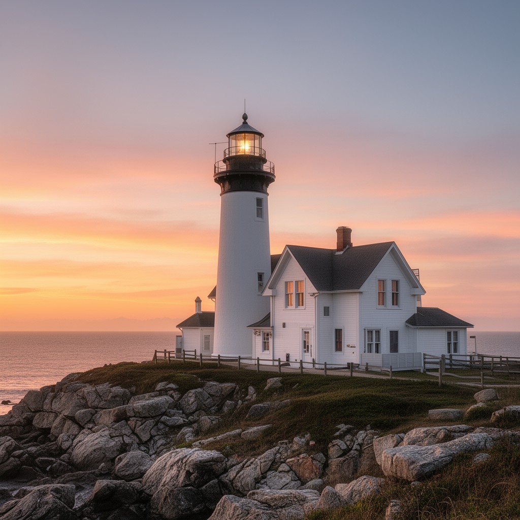 AI-generated illustration of Highland Light