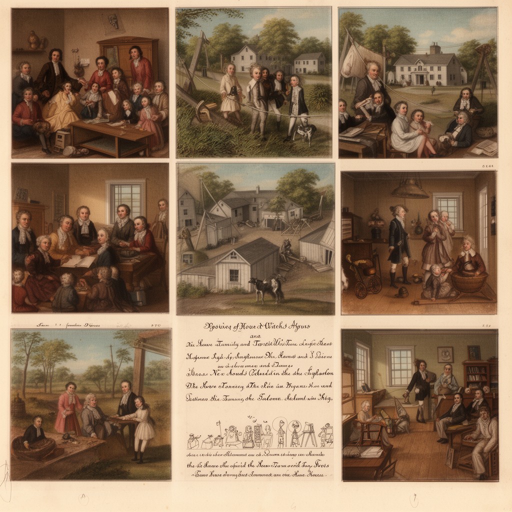 AI-generated illustration of Howe family of Ipswich and Topsfield