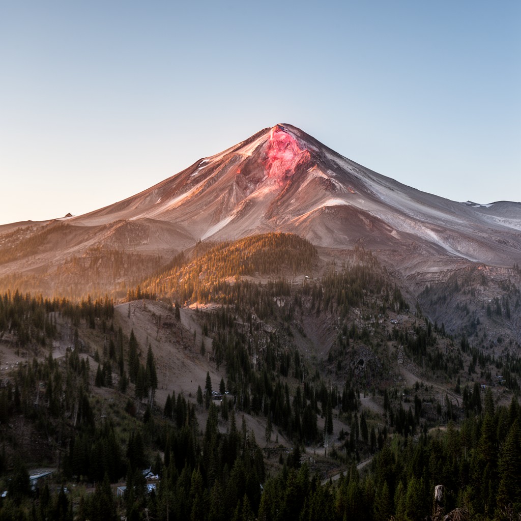 AI-generated illustration of Lassen Peak