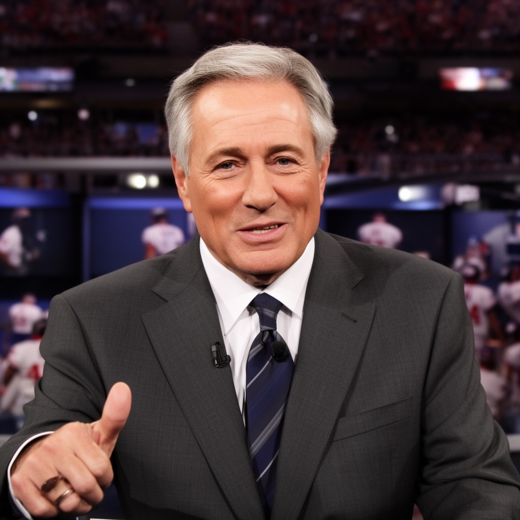 AI-generated illustration of Al Michaels