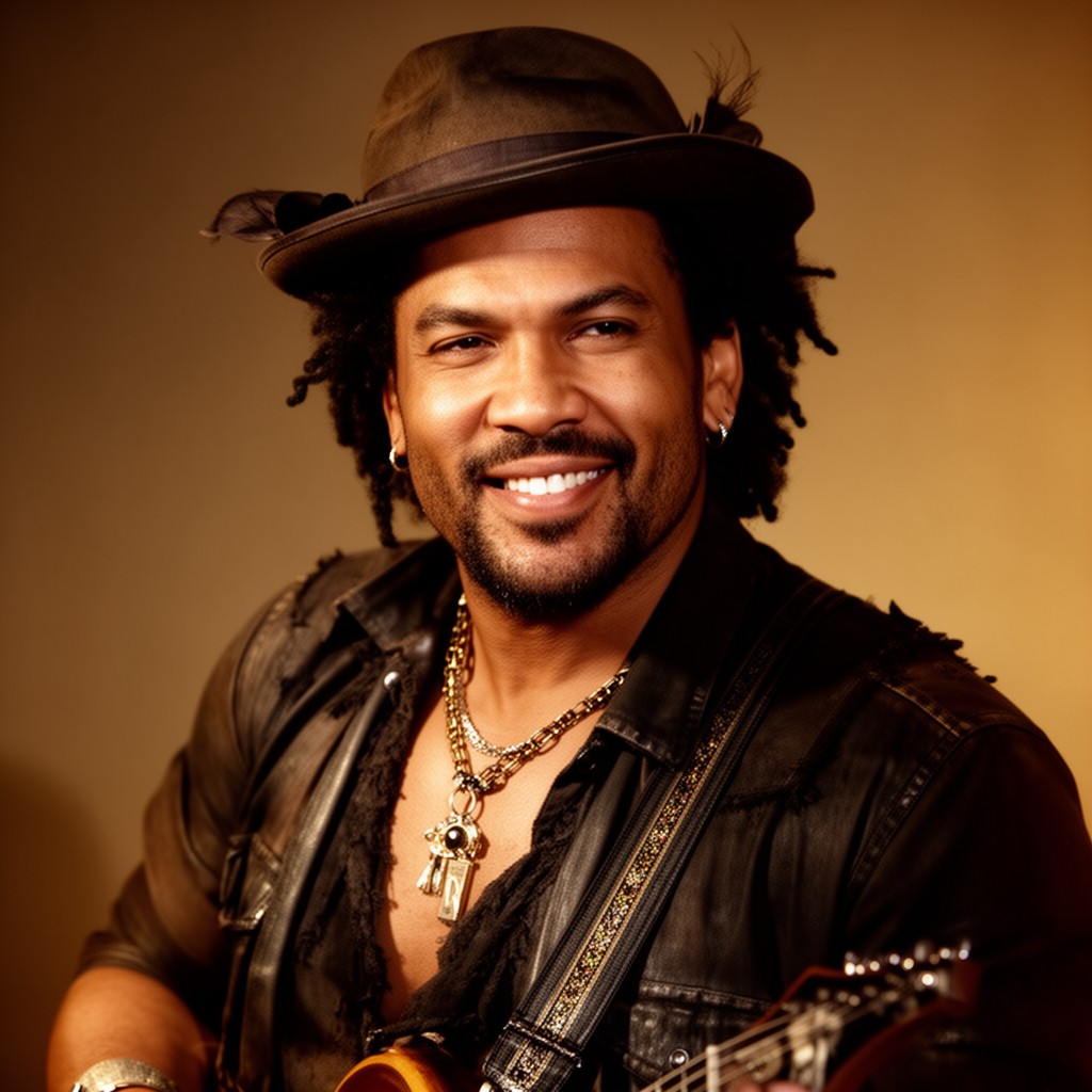 AI-generated illustration of Lenny Kravitz