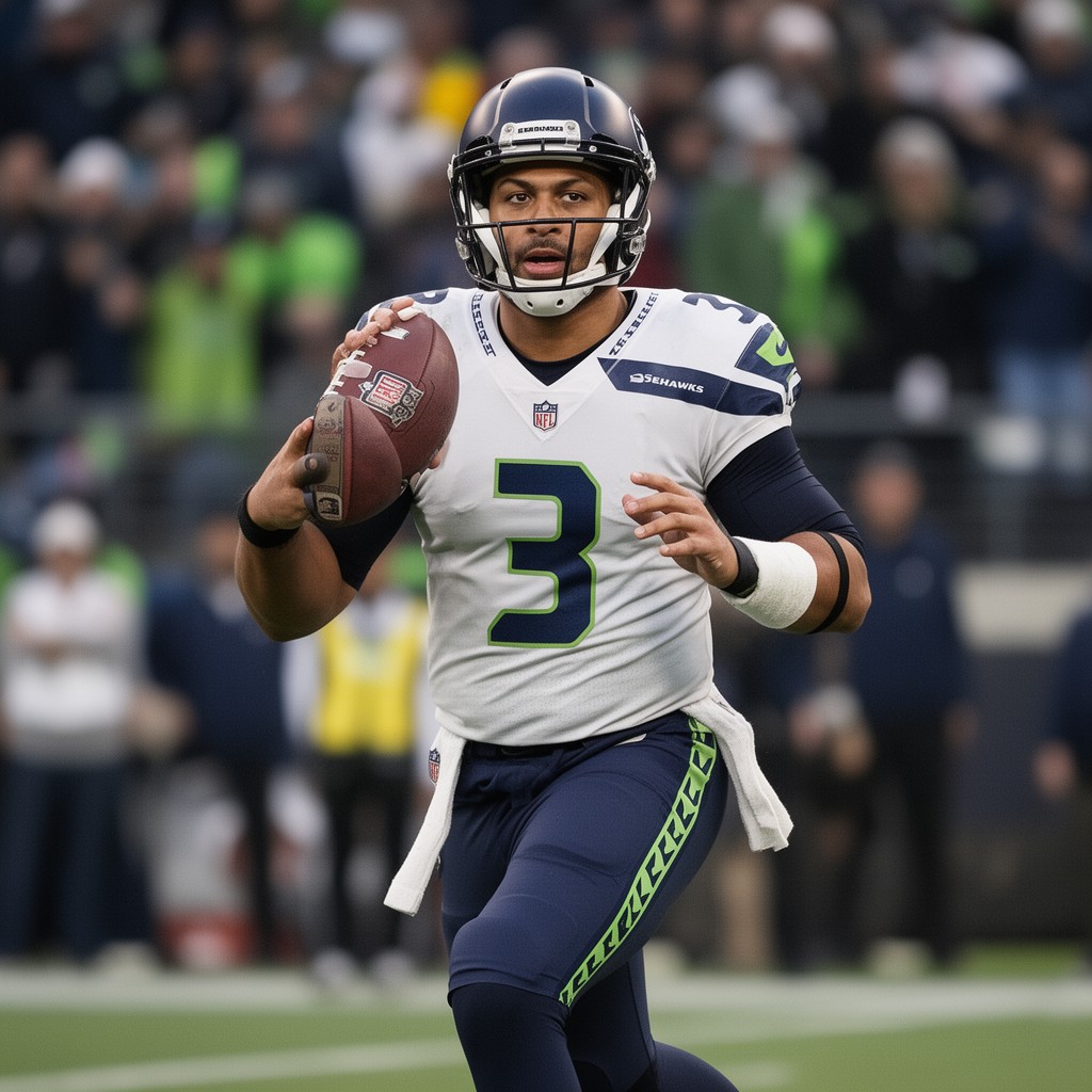 AI-generated illustration of Russell Wilson