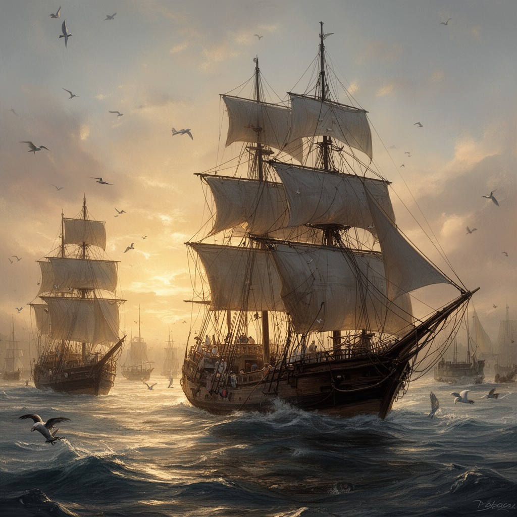AI-generated illustration of Age of Sail