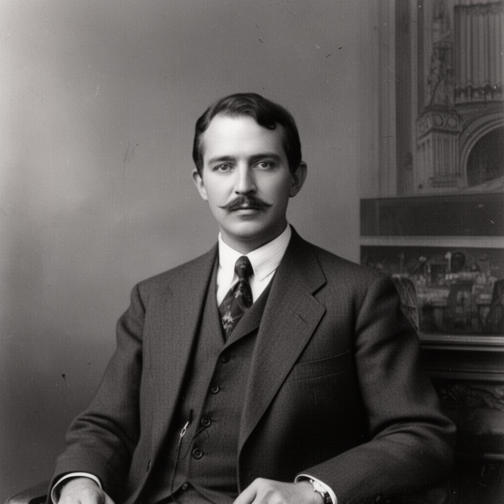 AI-generated illustration of F. Frederick Ayer