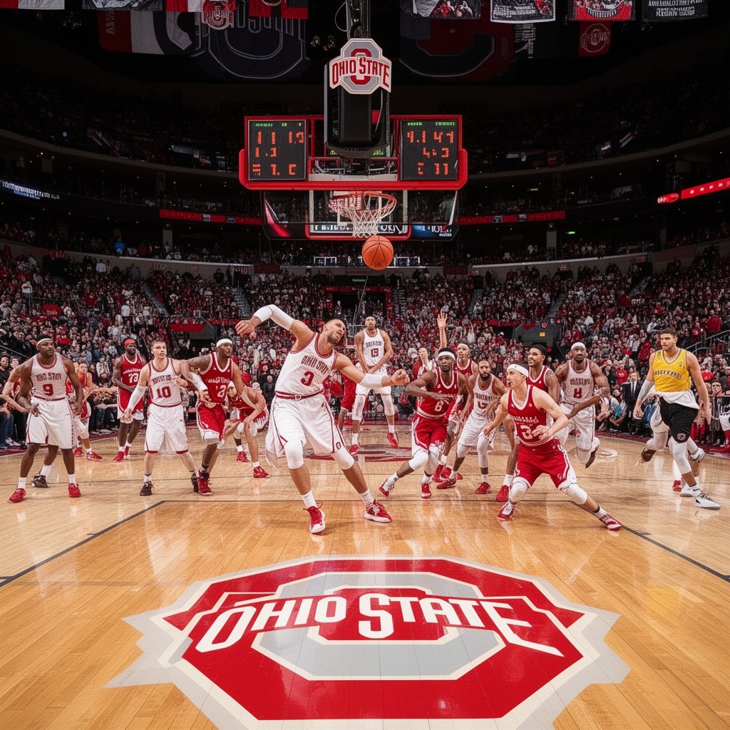 AI-generated illustration of Ohio State Buckeyes men's basketball
