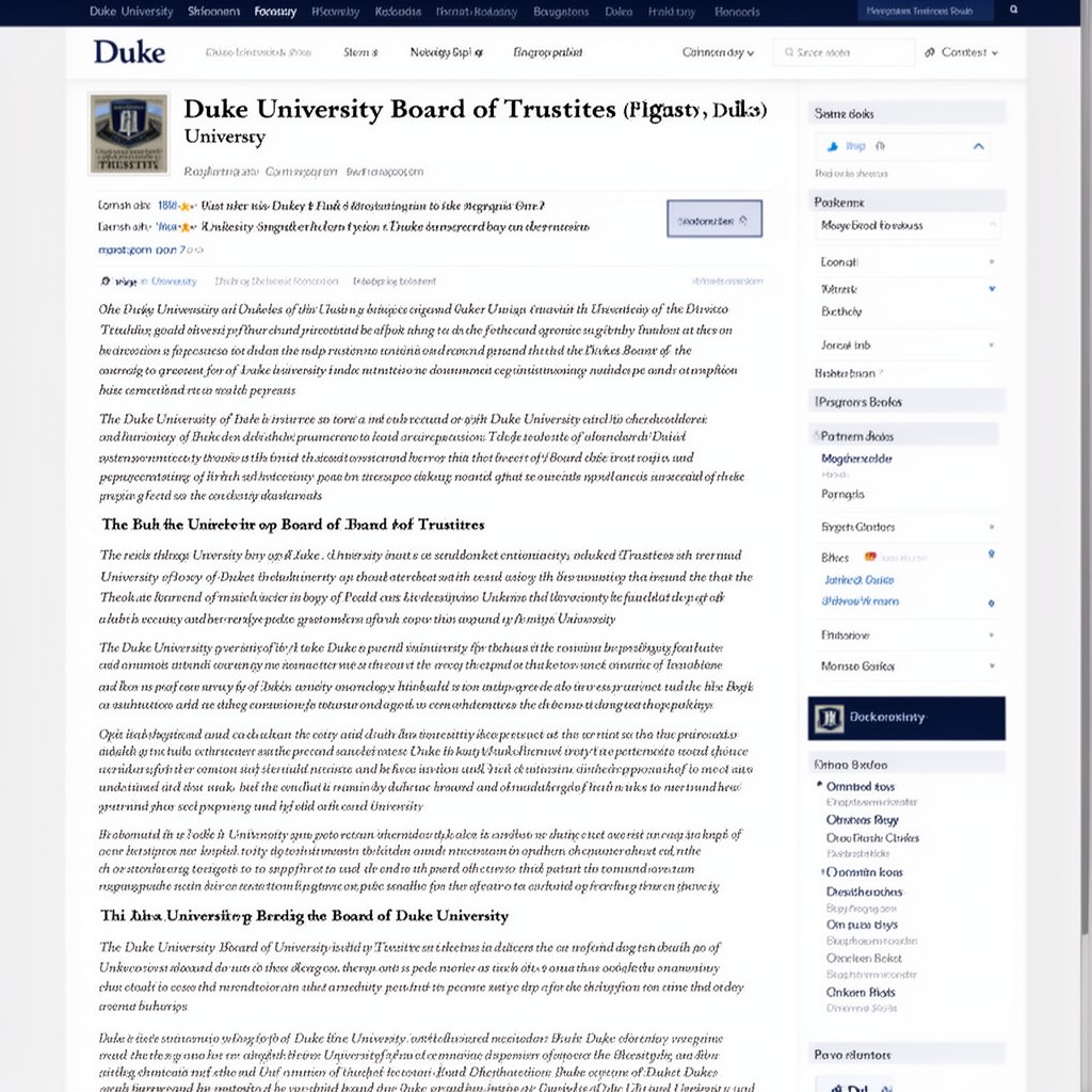 AI-generated illustration of Duke University Board of Trustees