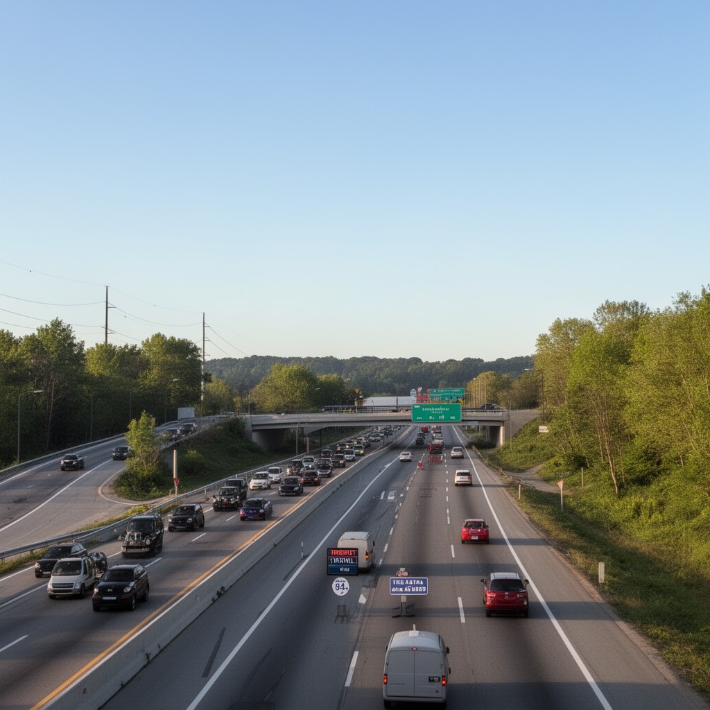 AI-generated illustration of Interstate 84