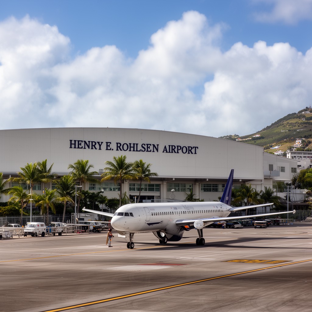 AI-generated illustration of Henry E. Rohlsen Airport