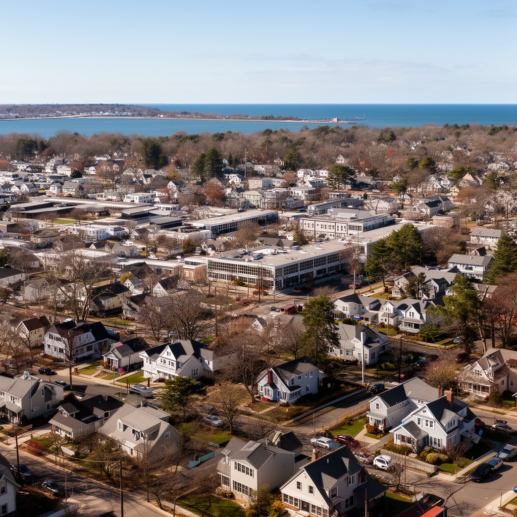 AI-generated illustration of East Northport, New York