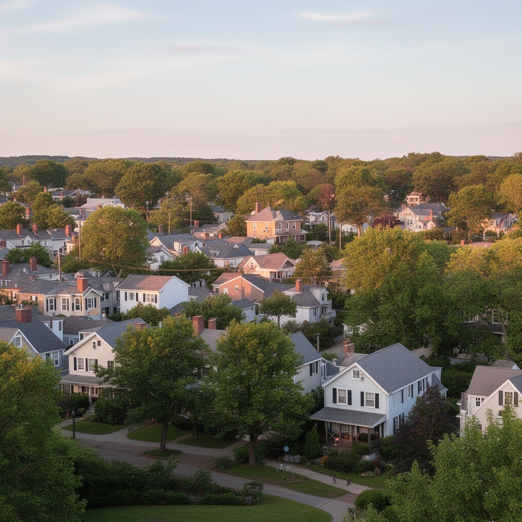 AI-generated illustration of West Newton