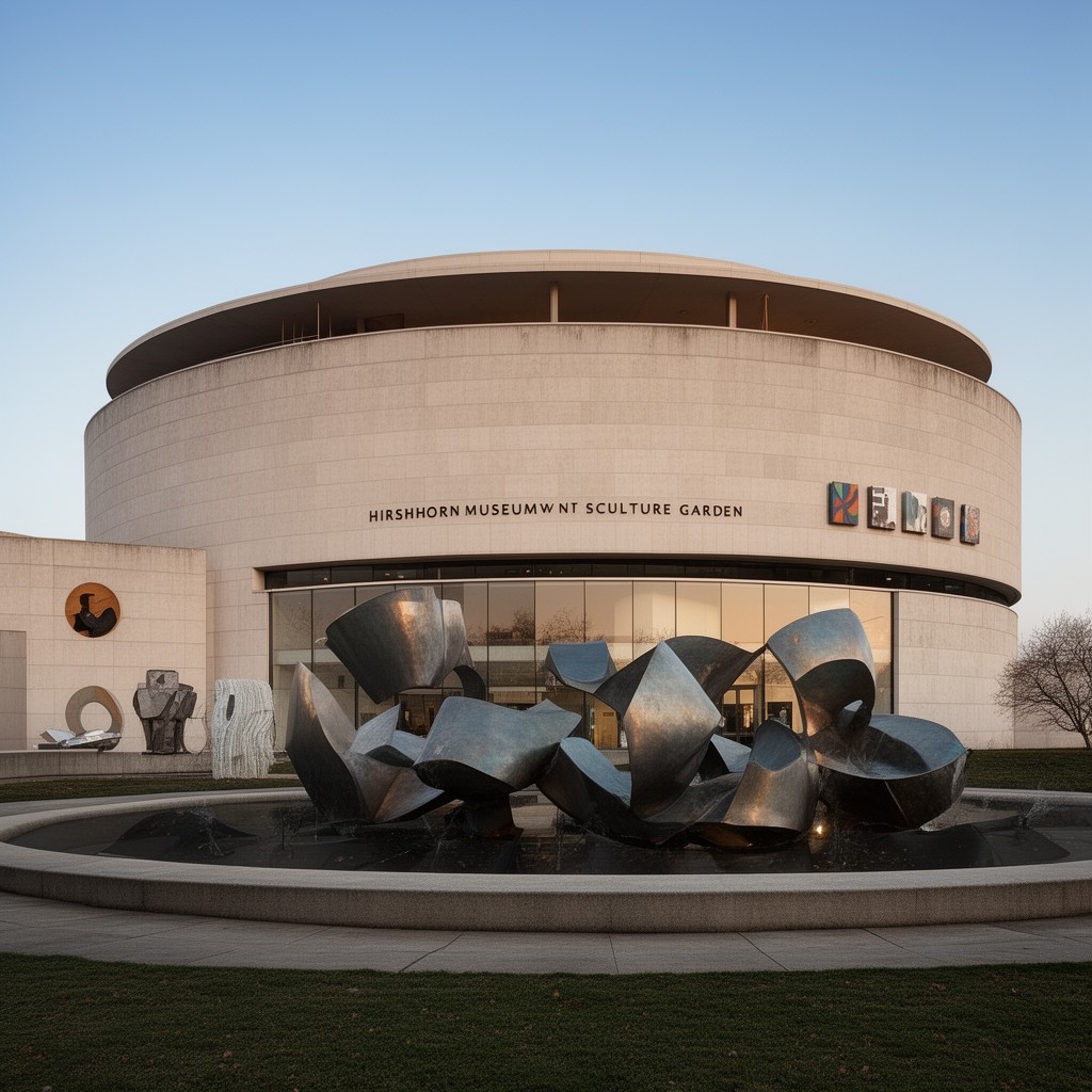 AI-generated illustration of Hirshhorn Museum and Sculpture Garden