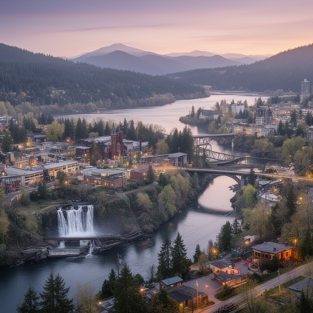 AI-generated illustration of Tumwater, Washington