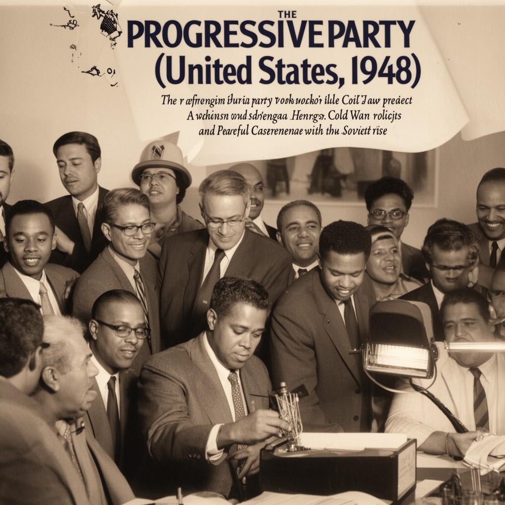 AI-generated illustration of Progressive Party (United States, 1948)