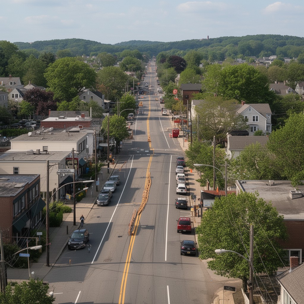 AI-generated illustration of Trapelo Road