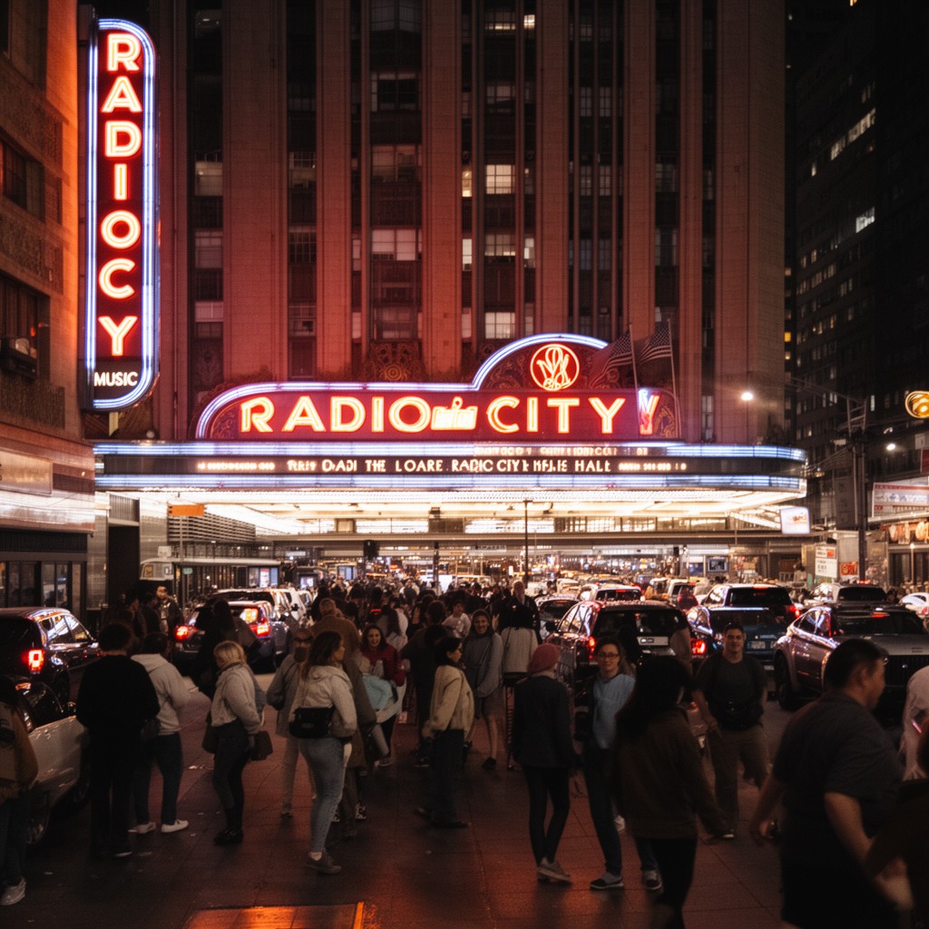 AI-generated illustration of Radio City Music Hall