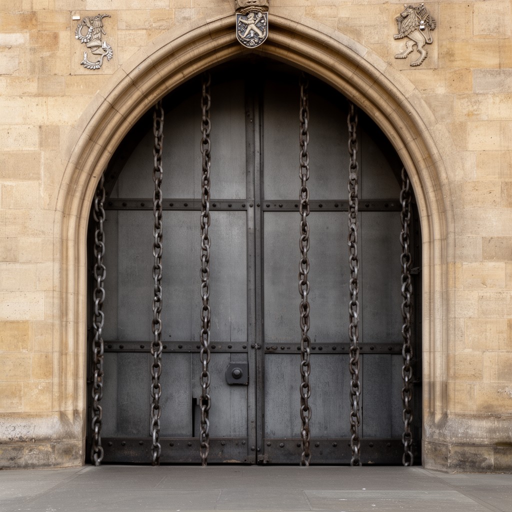 AI-generated illustration of Portcullis with chains