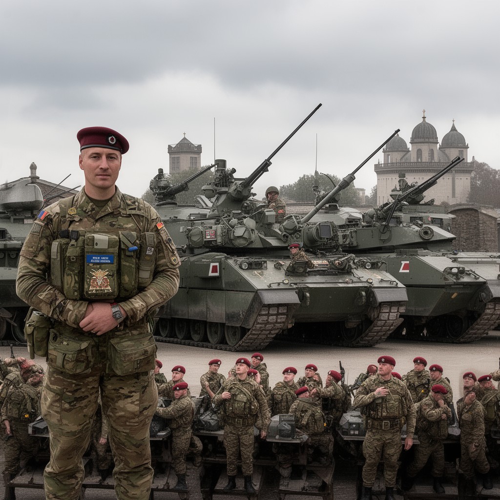 AI-generated illustration of Royal Armoured Corps