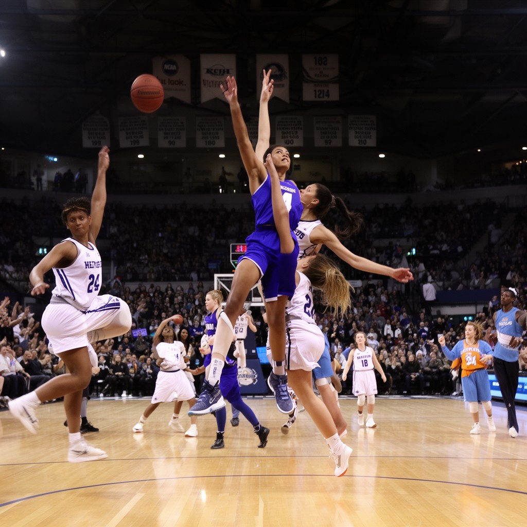AI-generated illustration of NCAA basketball