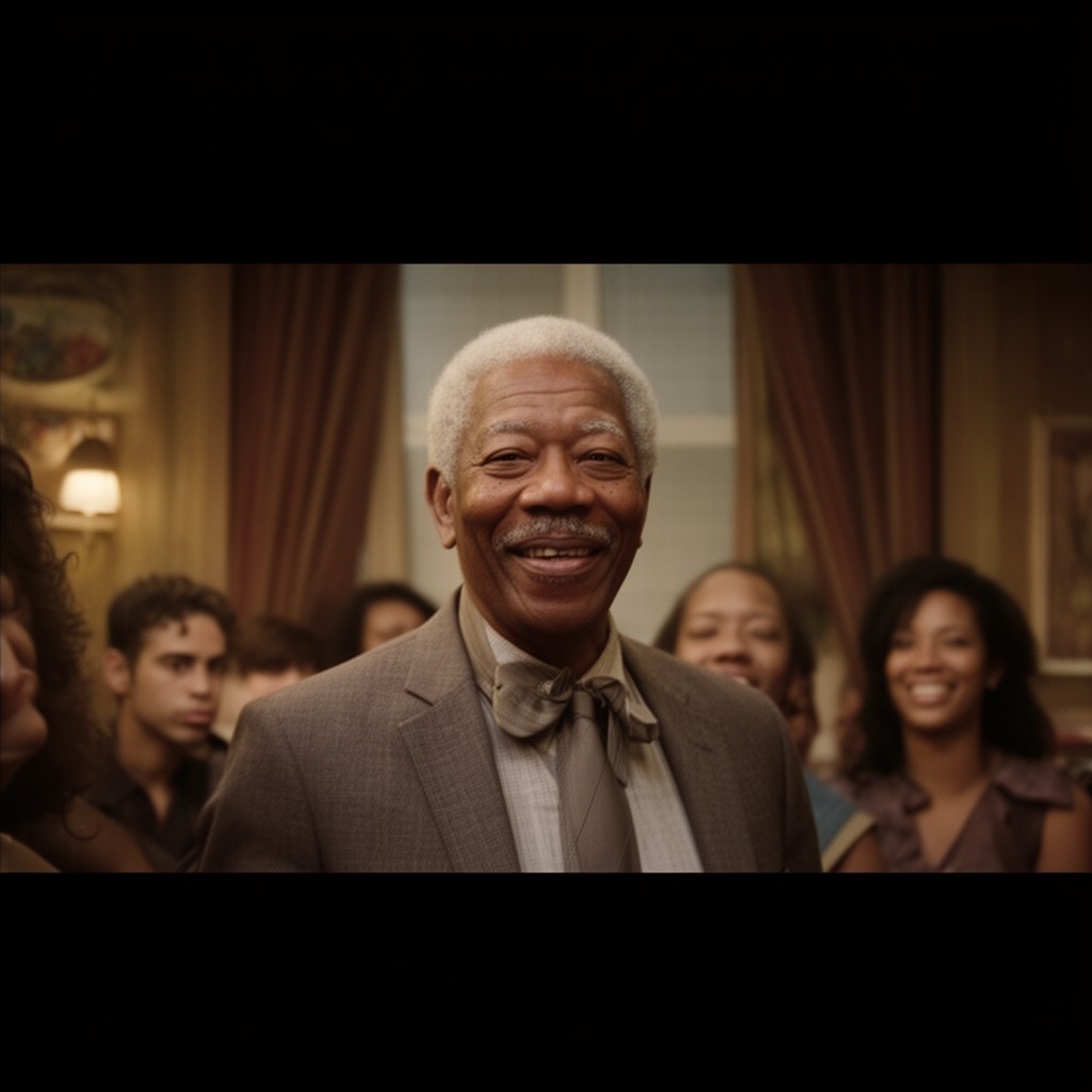 AI-generated illustration of Morgan Freeman