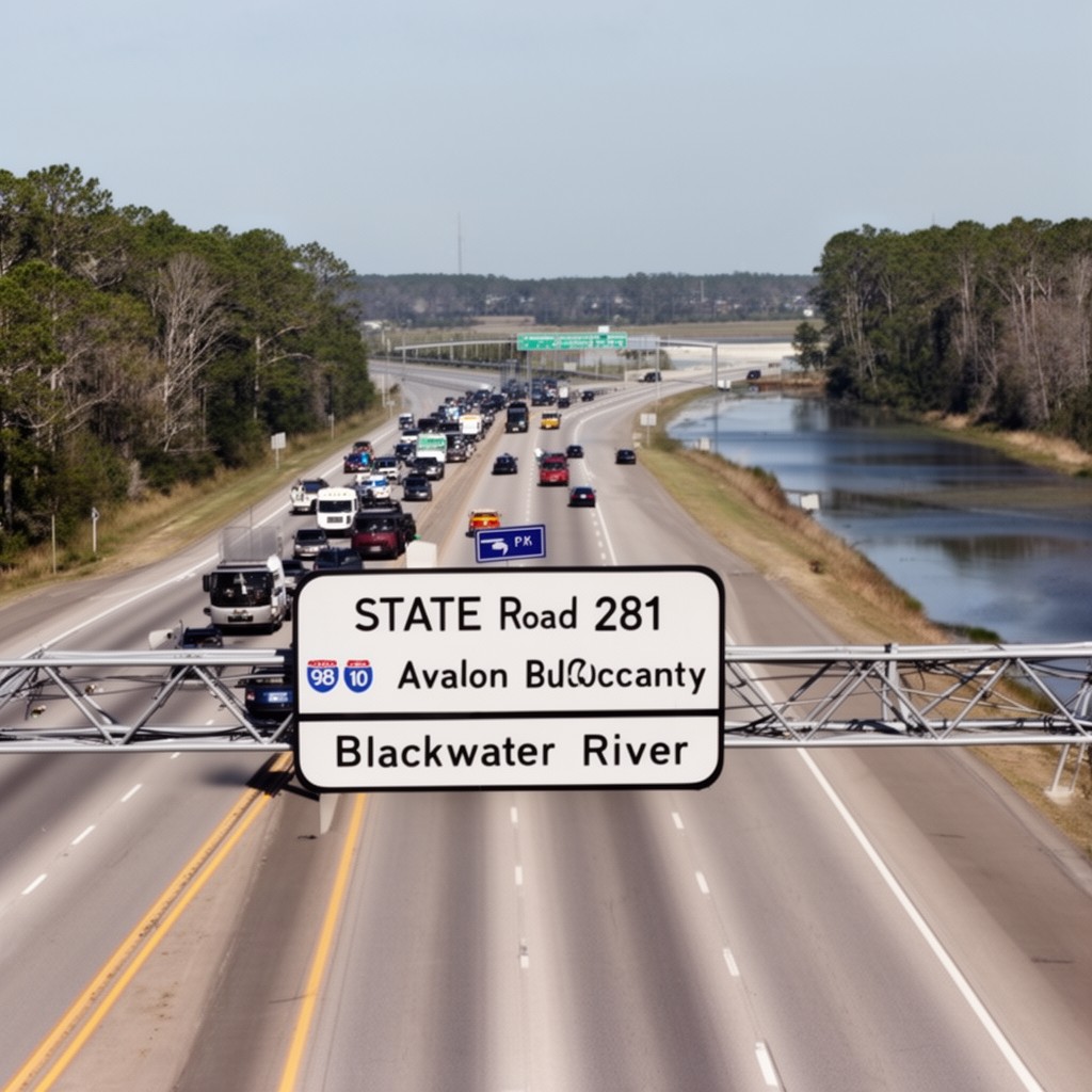 AI-generated illustration of State Road 281 (Avalon Boulevard)