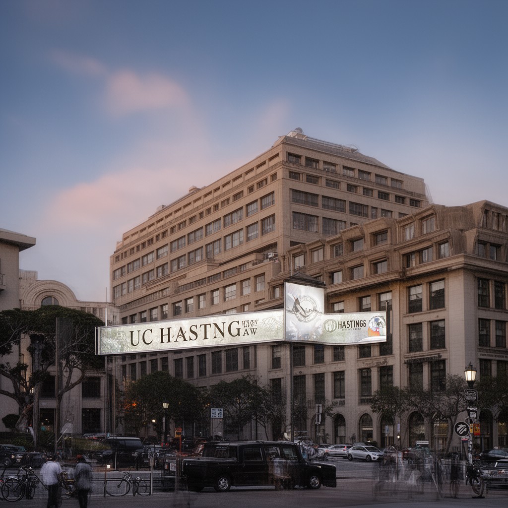 AI-generated illustration of UC Hastings College of the Law