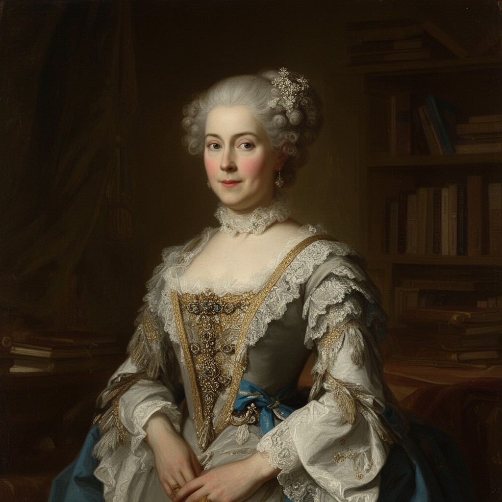 AI-generated illustration of Hedwig Eleonora of Holstein-Gottorp