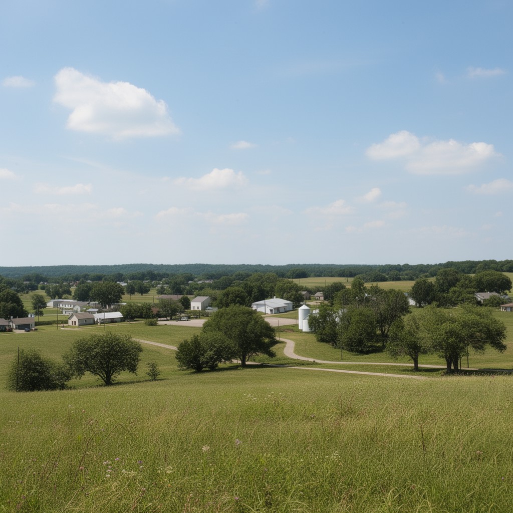 AI-generated illustration of Golden City, Missouri