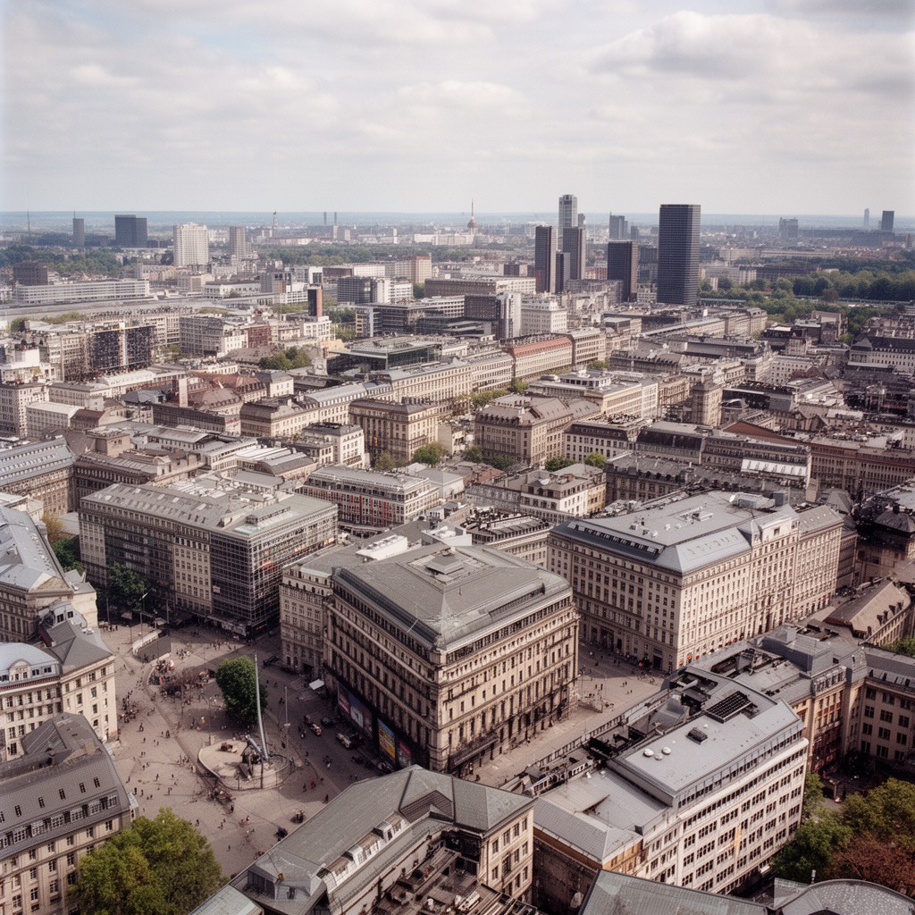 AI-generated illustration of British sector of Berlin