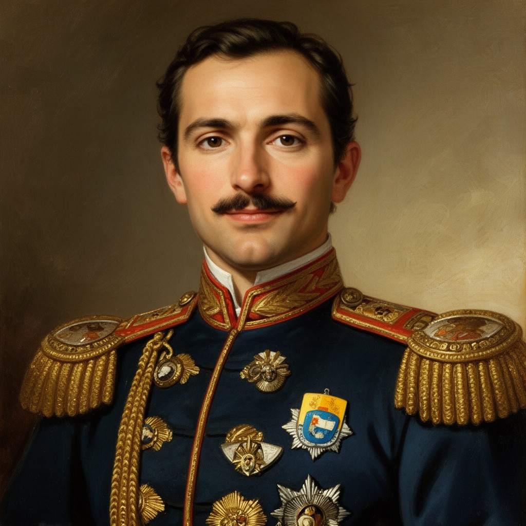 AI-generated illustration of Juan José Flores
