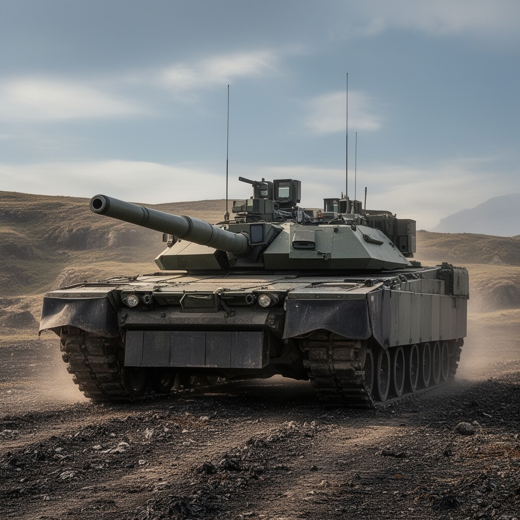AI-generated illustration of Challenger 2 main battle tank
