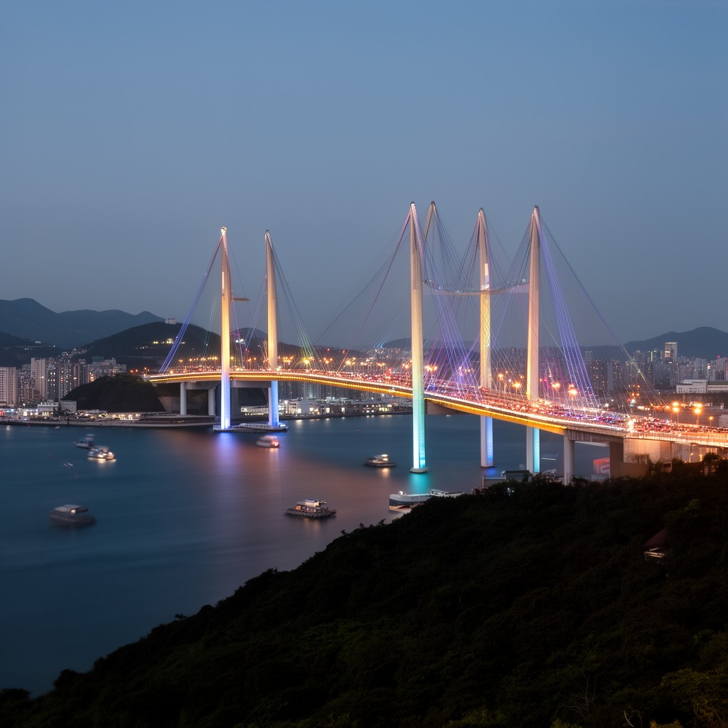 AI-generated illustration of Gwangan Bridge