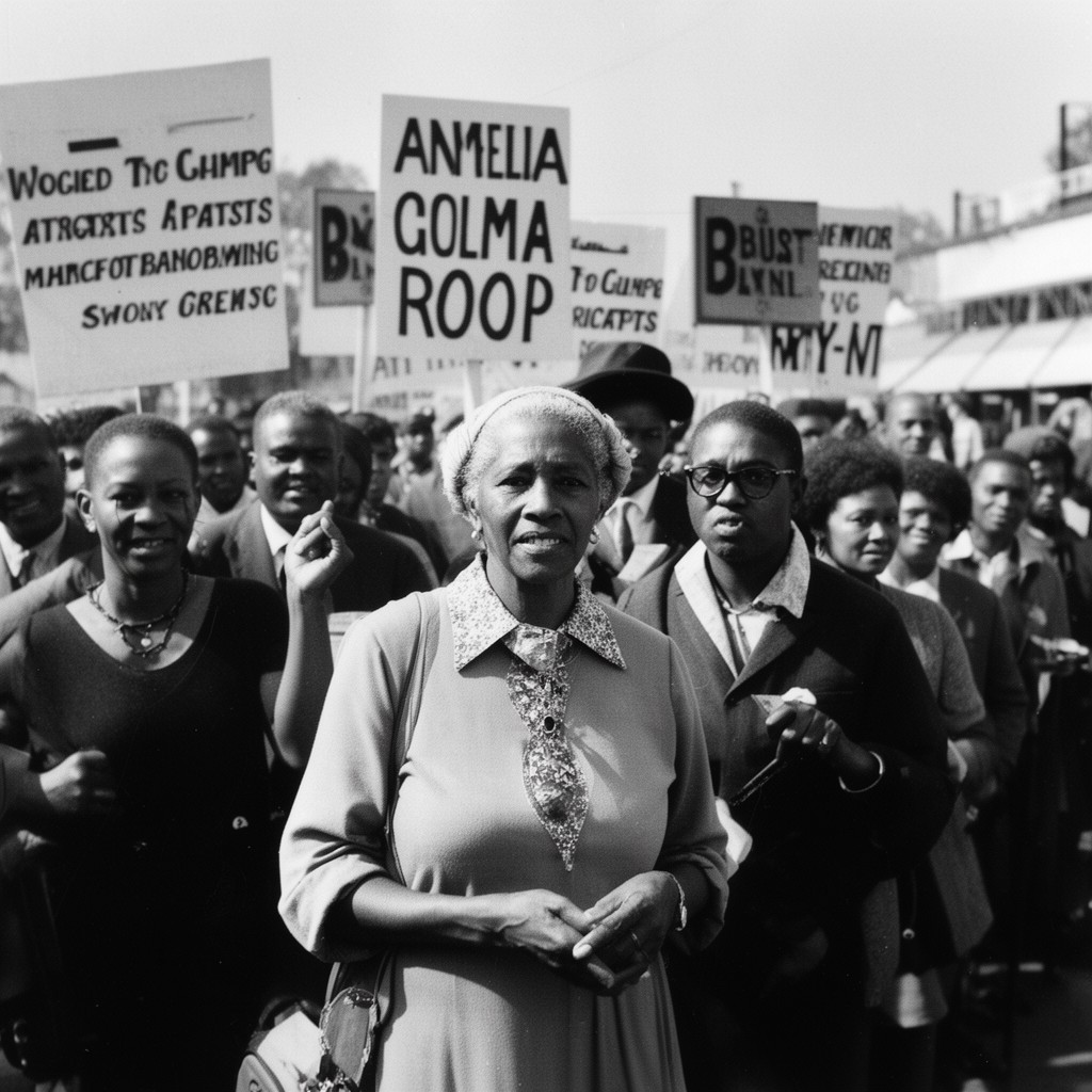AI-generated illustration of Amelia Boynton Robinson