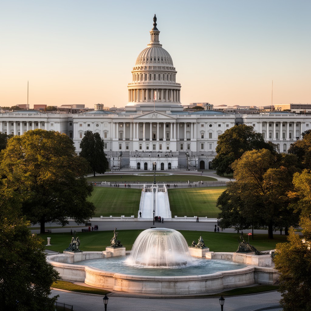 AI-generated illustration of United States Capitol Complex