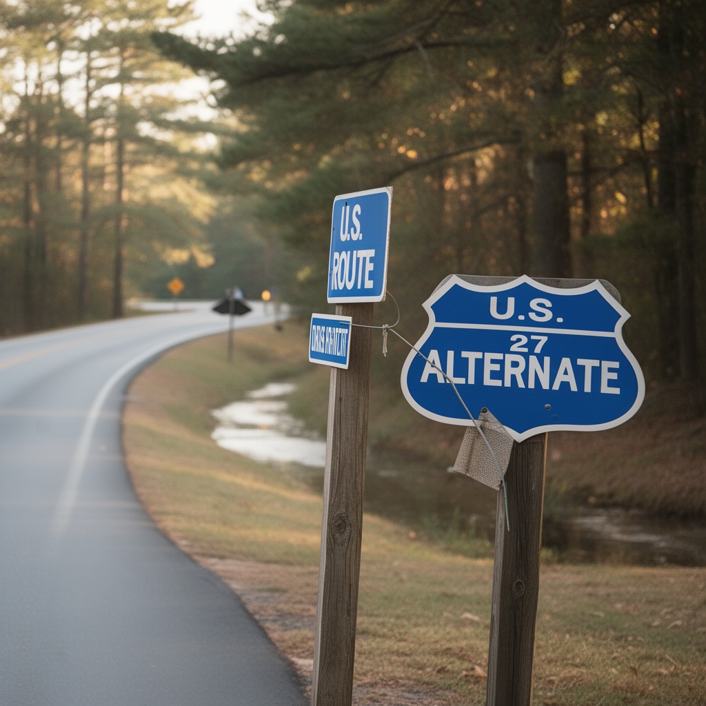 AI-generated illustration of U.S. Route 27 Alternate