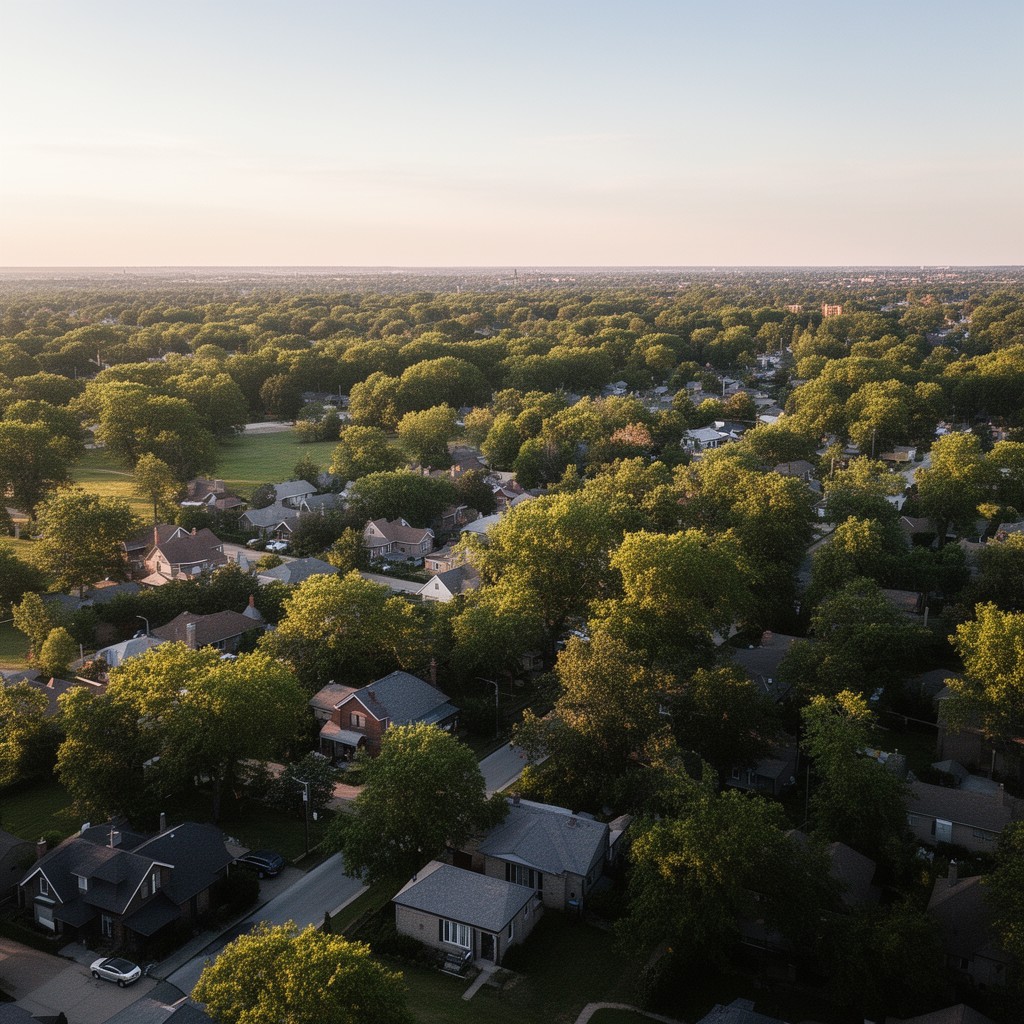 AI-generated illustration of Oak Forest, Illinois