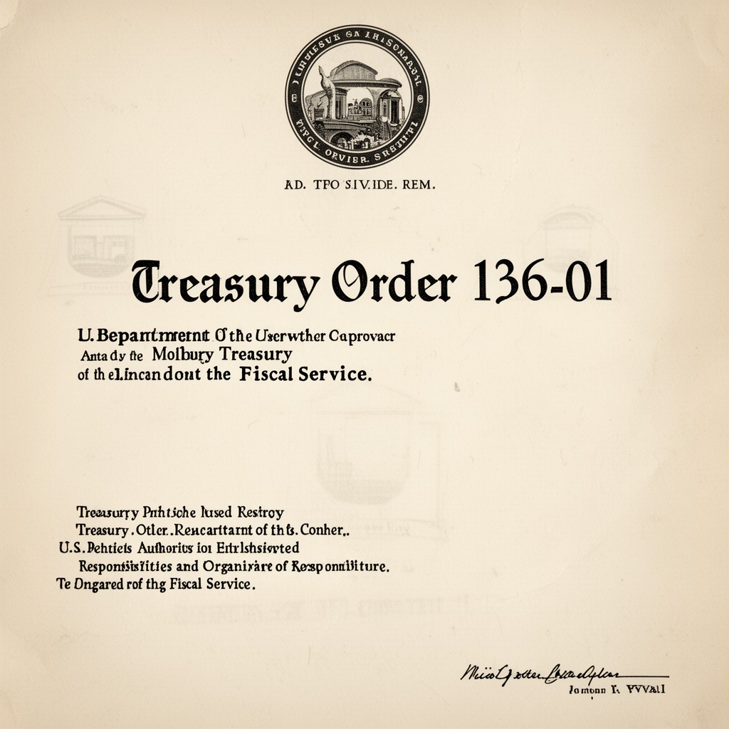 AI-generated illustration of Treasury Order 136-01