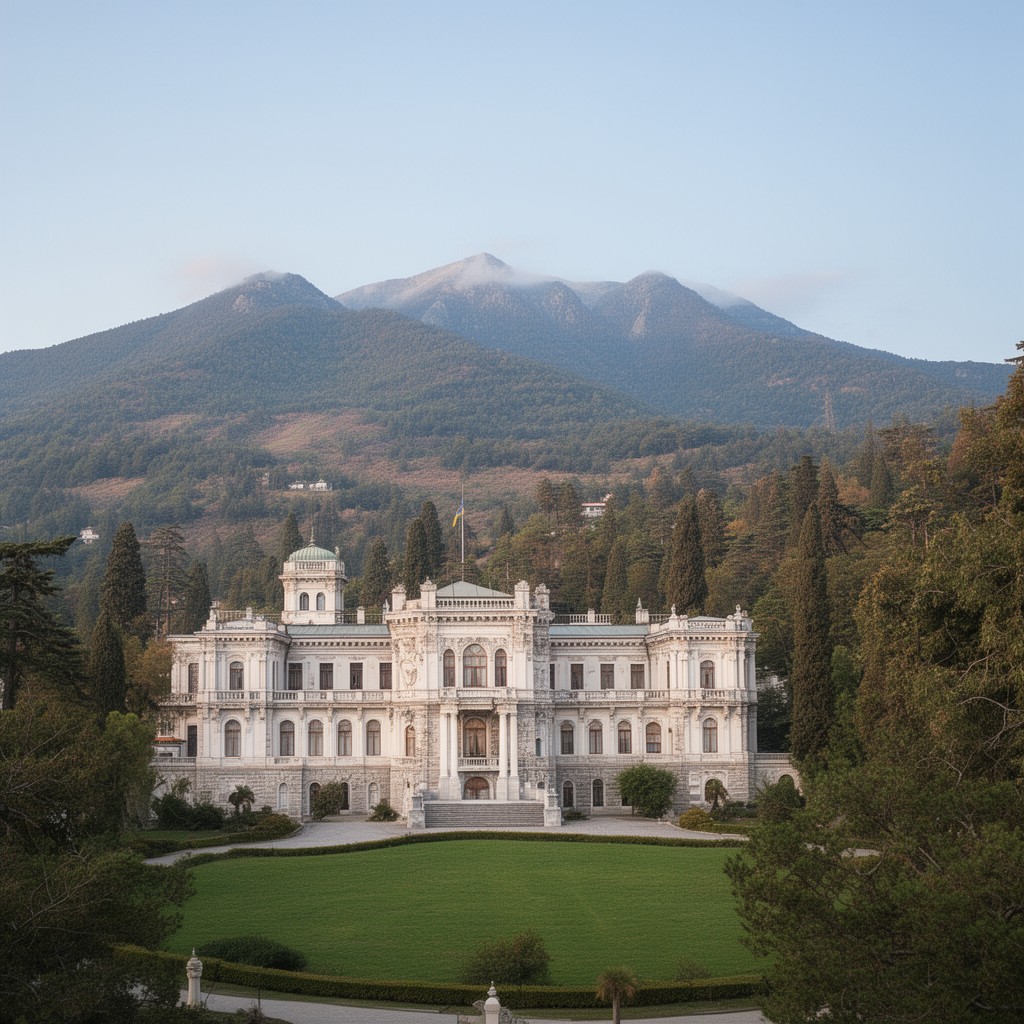 AI-generated illustration of Massandra Palace