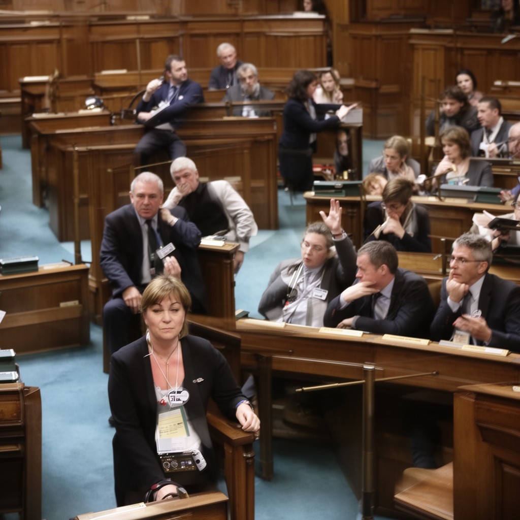 AI-generated illustration of Dáil Éireann