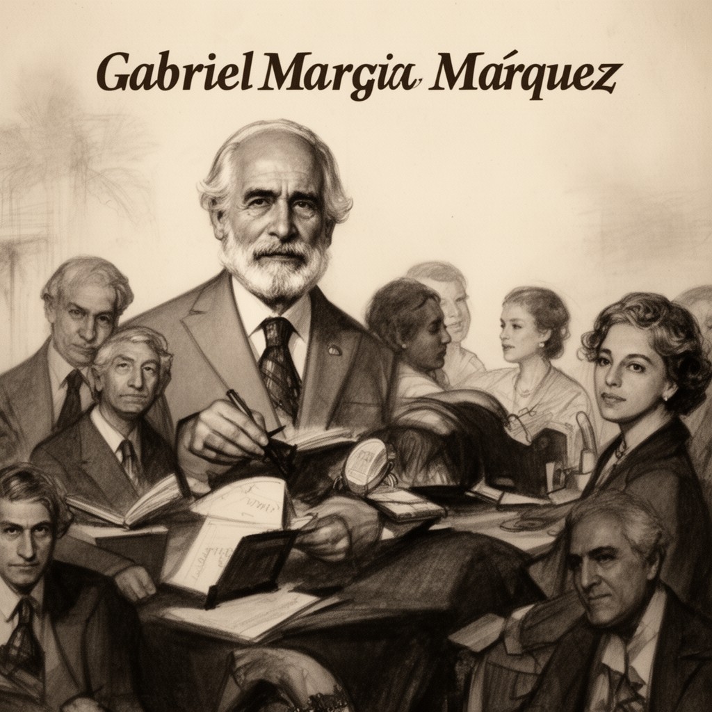 AI-generated illustration of Gabriel García Márquez